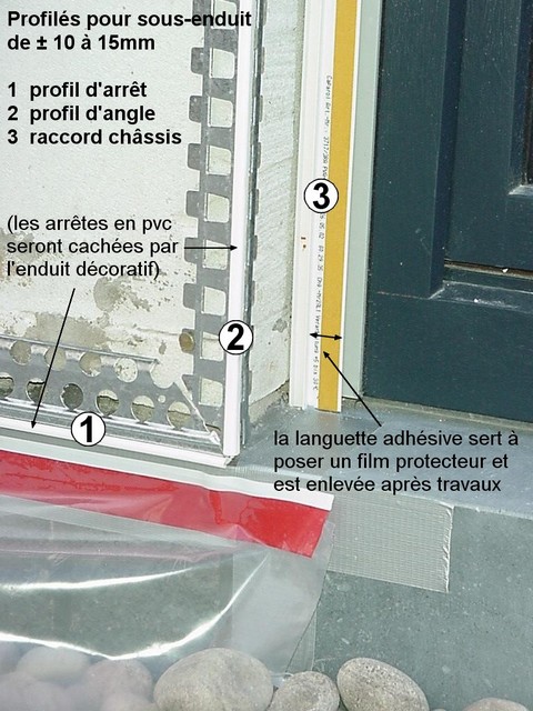 Rénovation façade à Liège, R-profils 10mm